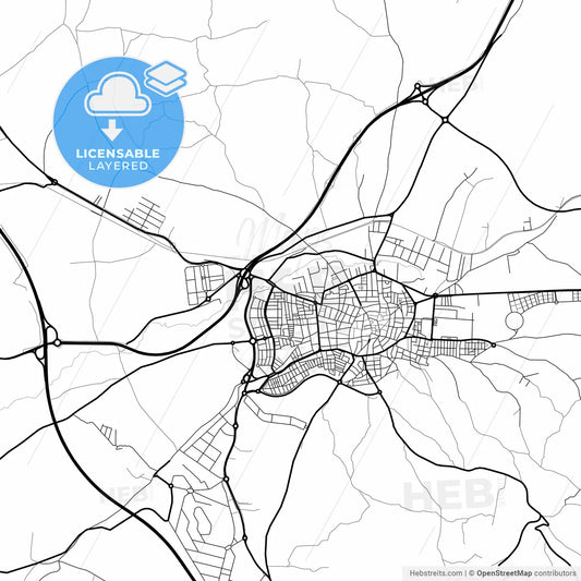 Layered PDF map of Lucena, Córdoba, Spain
