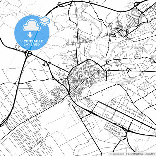 Layered PDF map of Alcantarilla, Murcia, Spain