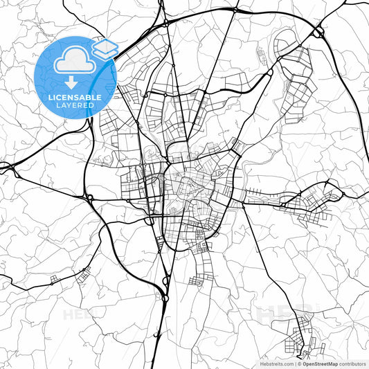 Layered PDF map of Vic, Barcelona, Spain