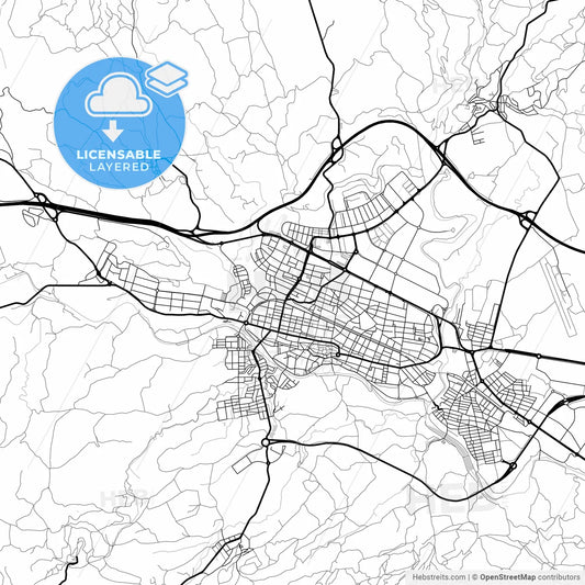 Layered PDF map of Igualada, Barcelona, Spain