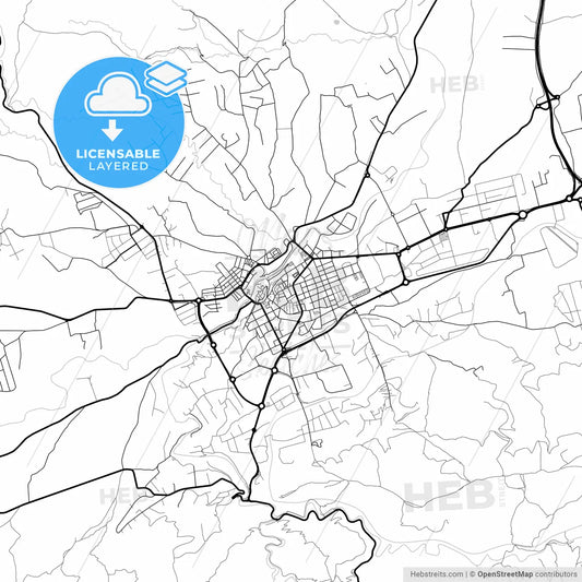 Layered PDF map of Ontinyent, Valencia, Spain