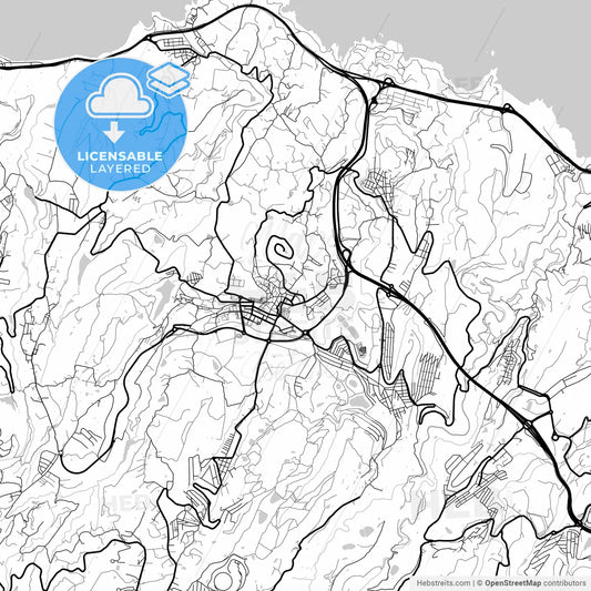 Layered PDF map of Arucas, Las Palmas, Spain
