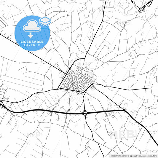 Layered PDF map of Llucmajor, Balearic Islands, Spain