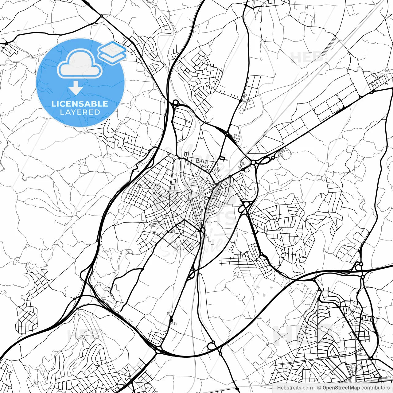 Layered PDF map of El Vendrell, Tarragona, Spain