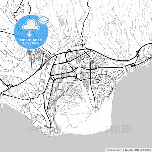 Layered PDF map of Maspalomas, Las Palmas, Spain