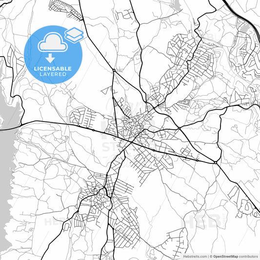 Layered PDF map of Galapagar, Madrid, Spain