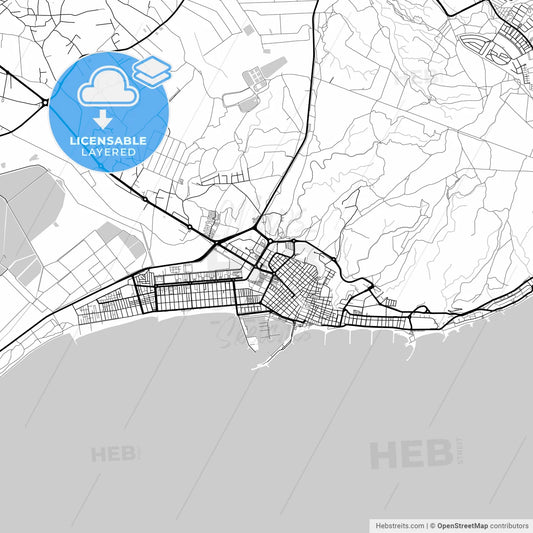 Layered PDF map of Santa Pola, Alicante, Spain