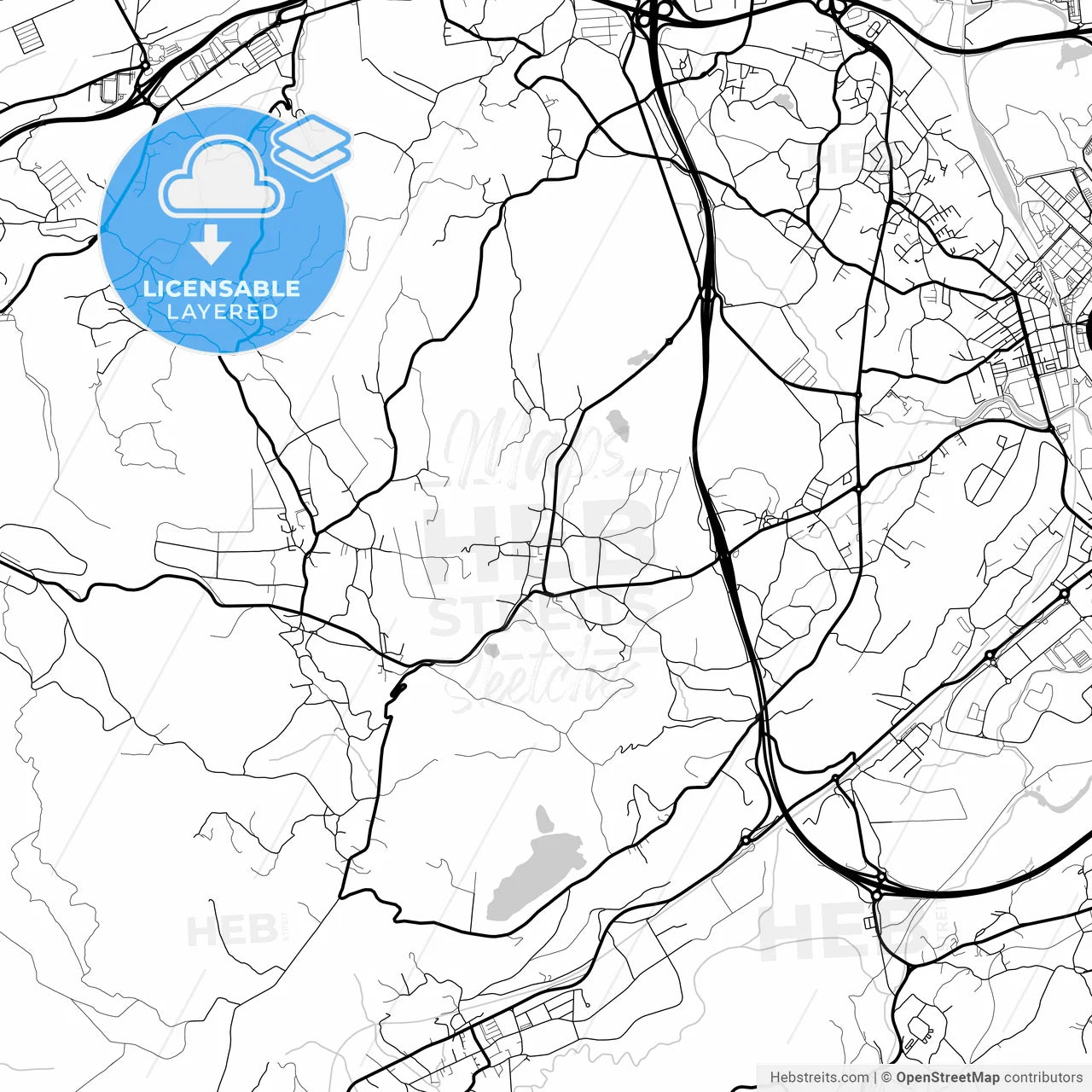 Layered PDF map of Camargo, Cantabria, Spain
