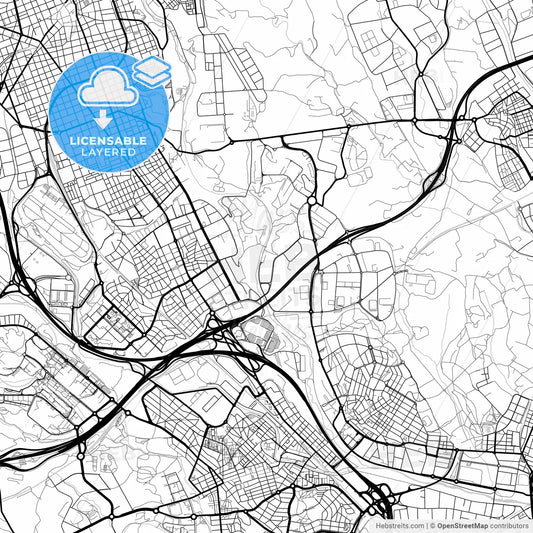 Layered PDF map of Barberà del Vallès, Barcelona, Spain