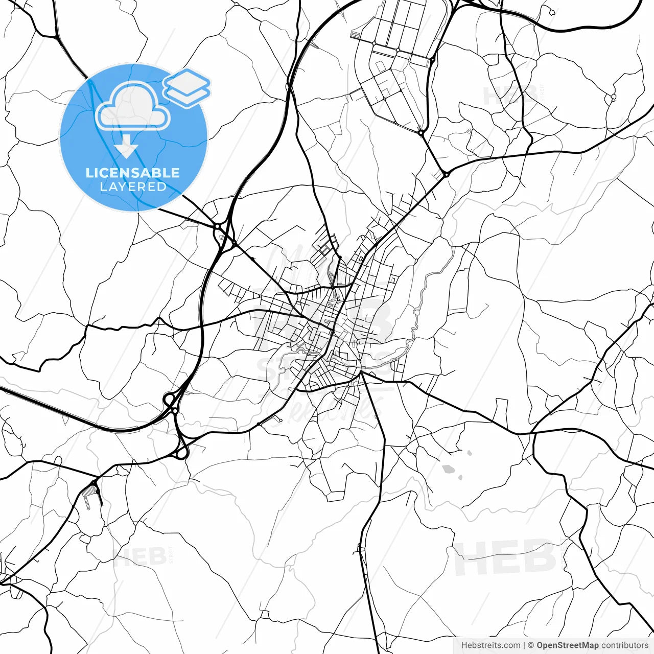 Layered PDF map of Carballo, A Coruña, Spain