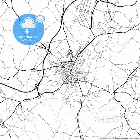 Layered PDF map of Carballo, A Coruña, Spain