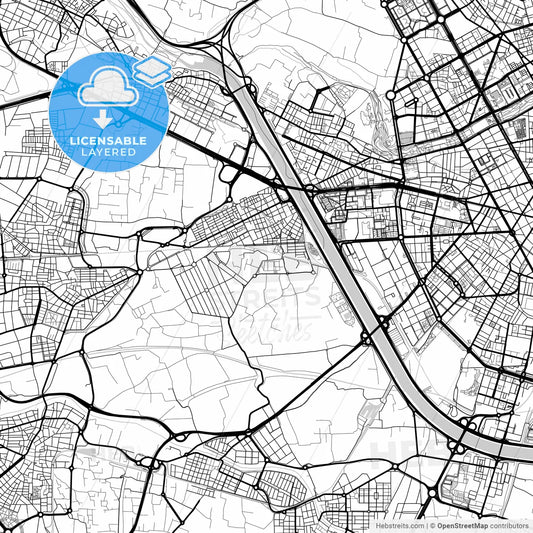 Layered PDF map of Xirivella, Valencia, Spain