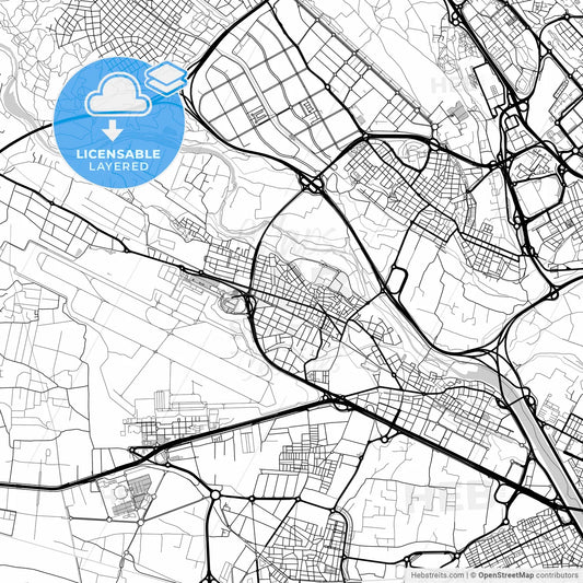Layered PDF map of Manises, València, Spain