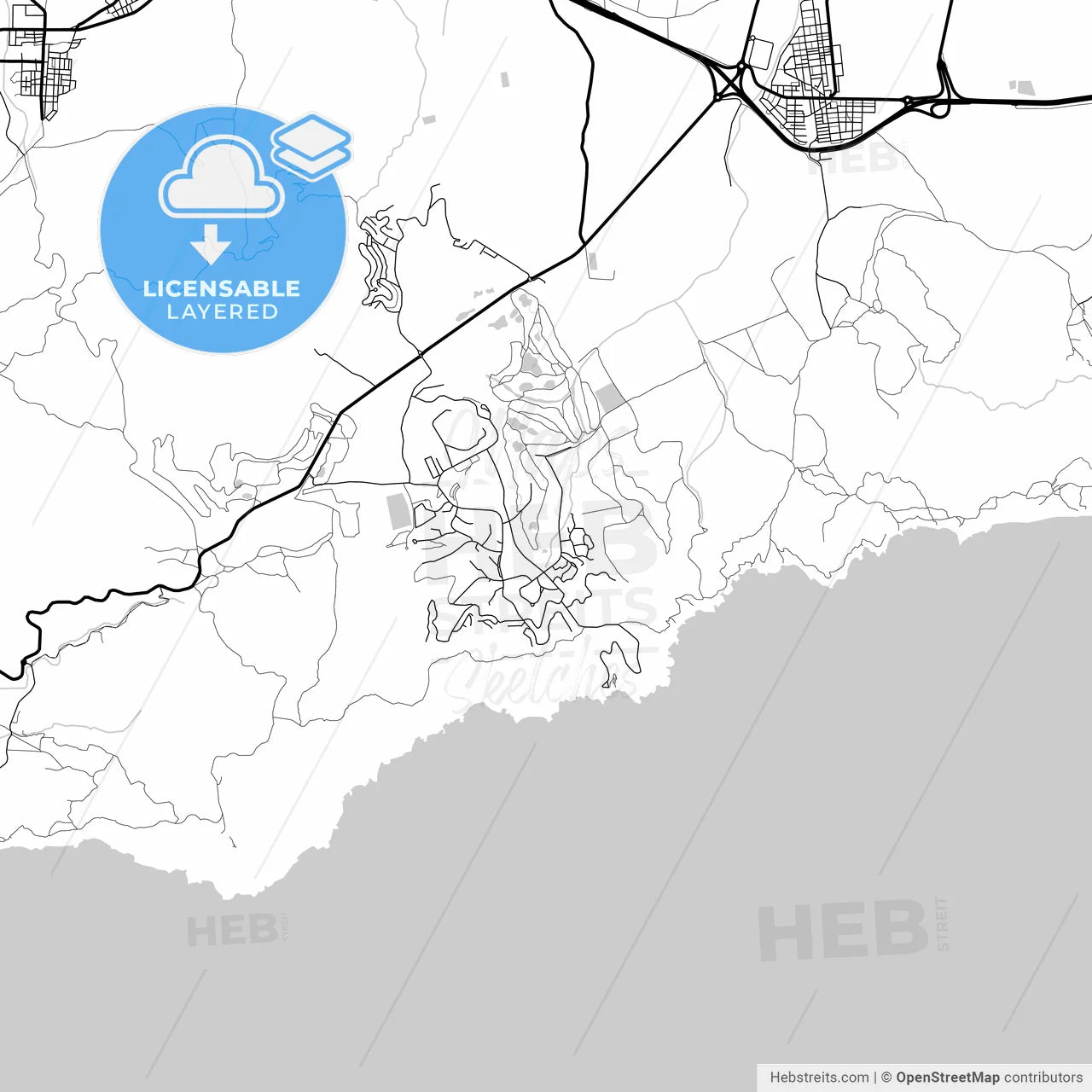 Layered PDF map of Atamaría, Murcia, Spain