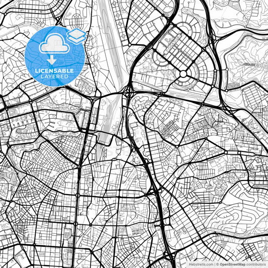 Layered PDF map of Pinar de Chamartín, 28033 Madrid, Spain