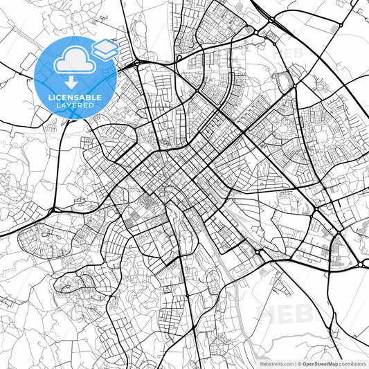 Layered PDF map of Uppsala, Sweden