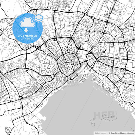 Layered PDF map of Västerås, Sweden