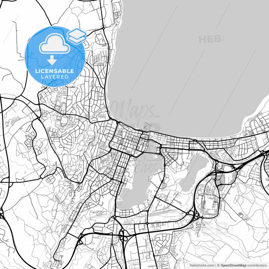 Layered PDF map of Jönköping, Sweden