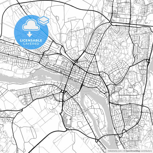 Layered PDF map of Umeå, Sweden