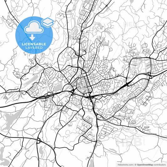 Layered PDF map of Borås, Sweden