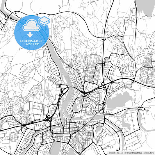Layered PDF map of Karlstad, Sweden