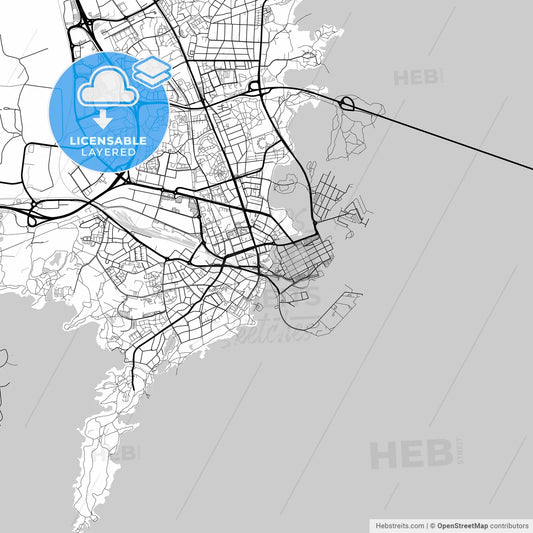 Layered PDF map of Kalmar, Sweden