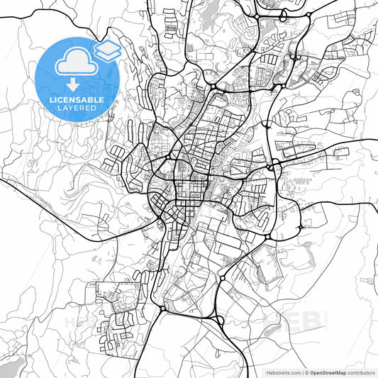 Layered PDF map of Skövde, Sweden