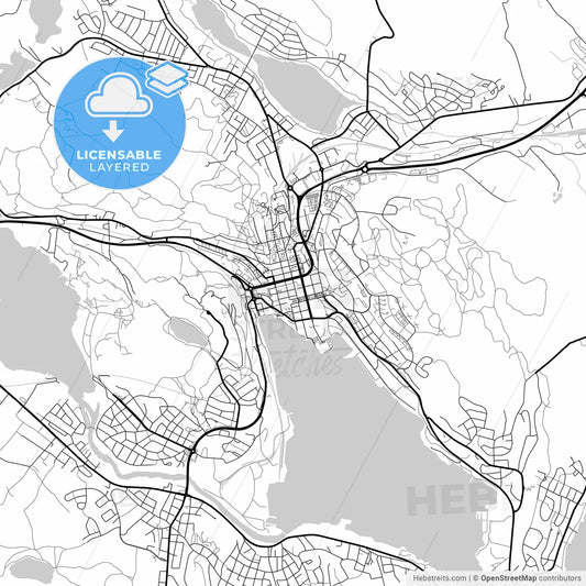 Layered PDF map of Örnsköldsvik, Sweden