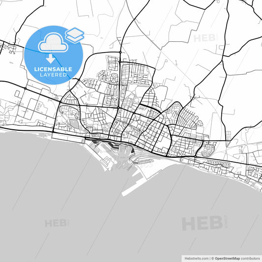 Layered PDF map of Trelleborg, Sweden