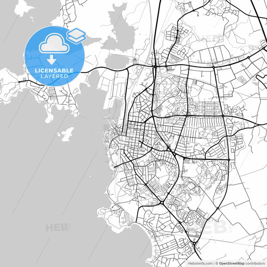 Layered PDF map of Varberg, Sweden