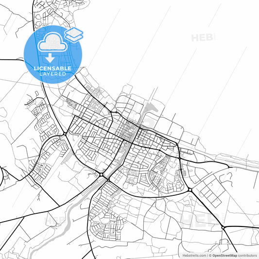 Layered PDF map of Lidköping, Sweden