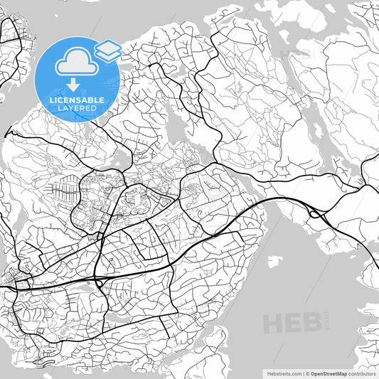 Layered PDF map of Boo, Sweden