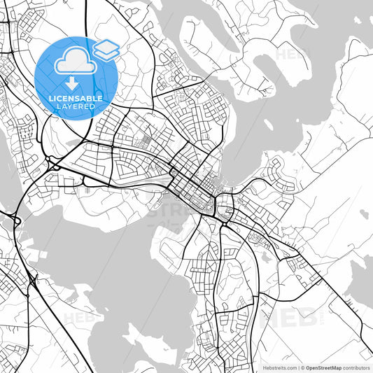 Layered PDF map of Piteå, Sweden