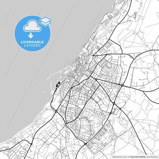 Layered PDF map of Visby, Sweden