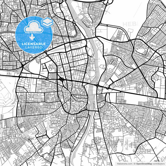Layered PDF map of Adana, Adana, Turkey