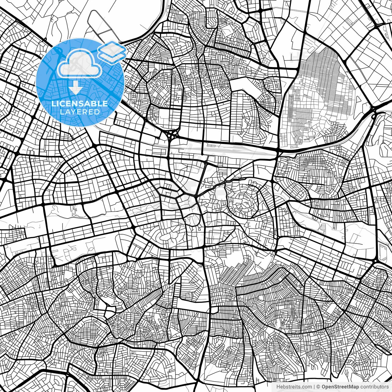 Layered PDF map of Gaziantep, Gaziantep, Turkey