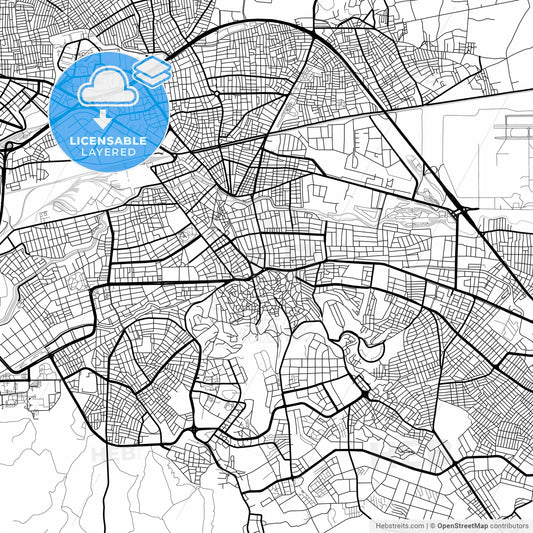 Layered PDF map of Eskişehir, Eskişehir, Turkey