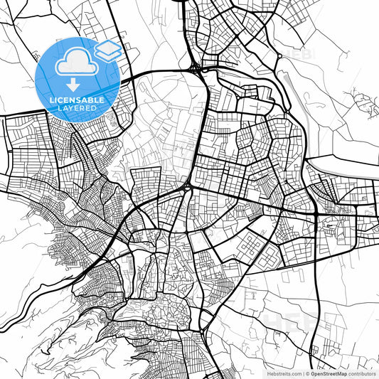 Layered PDF map of Şanlıurfa, Şanlıurfa, Turkey