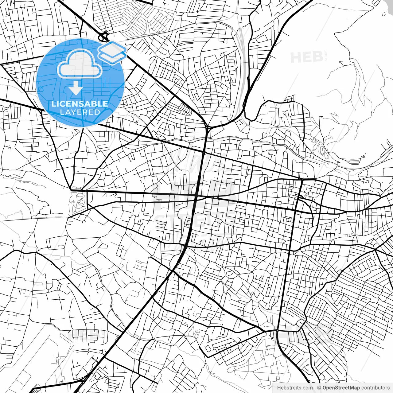Layered PDF map of Van, Van, Turkey