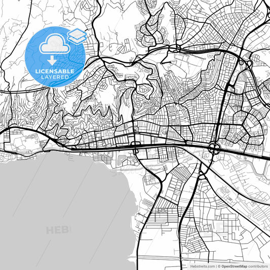 Layered PDF map of İzmit, Kocaeli, Turkey