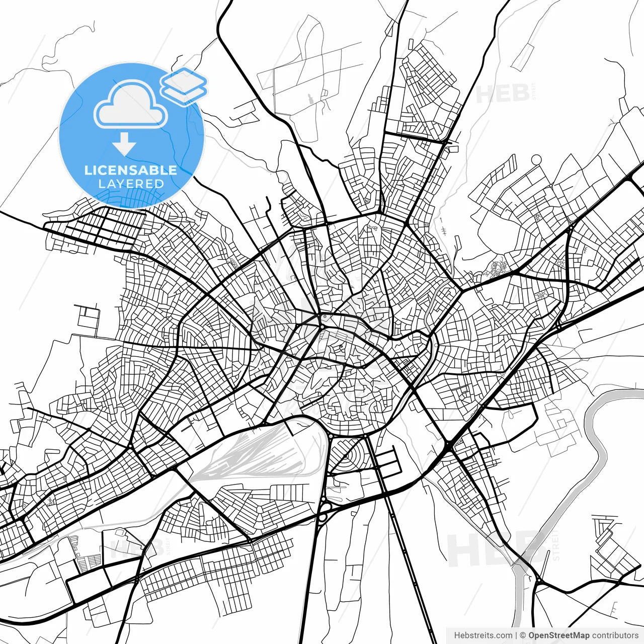 Layered PDF map of Sivas, Sivas, Turkey