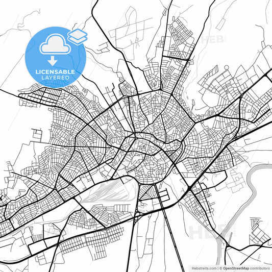 Layered PDF map of Sivas, Sivas, Turkey
