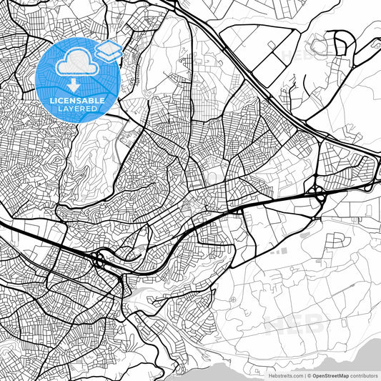 Layered PDF map of Gebze, Kocaeli, Turkey