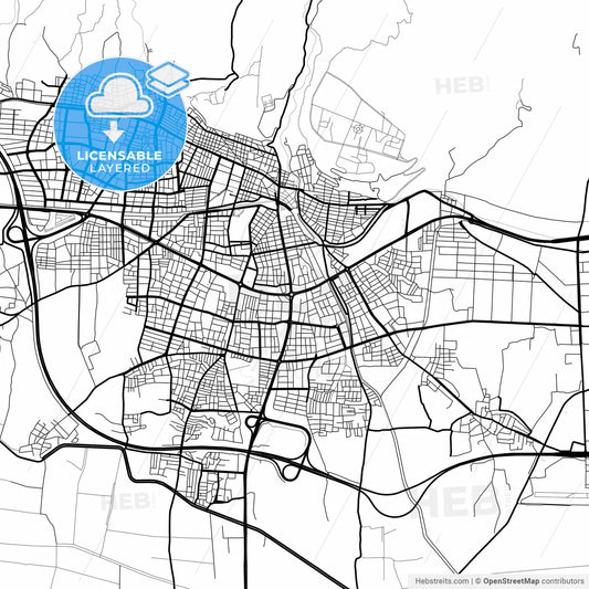 Layered PDF map of Aydın, Aydın, Turkey