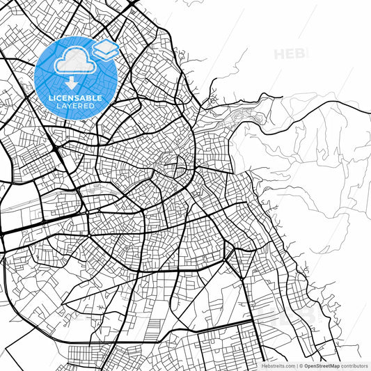 Layered PDF map of Aksaray, Aksaray, Turkey