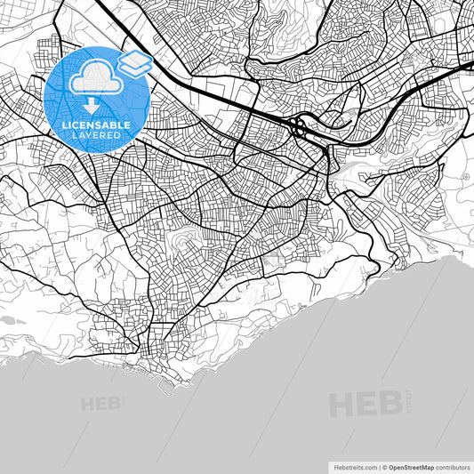 Layered PDF map of Darıca, Kocaeli, Turkey