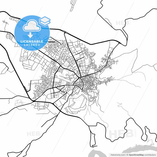 Layered PDF map of Siirt, Siirt, Turkey