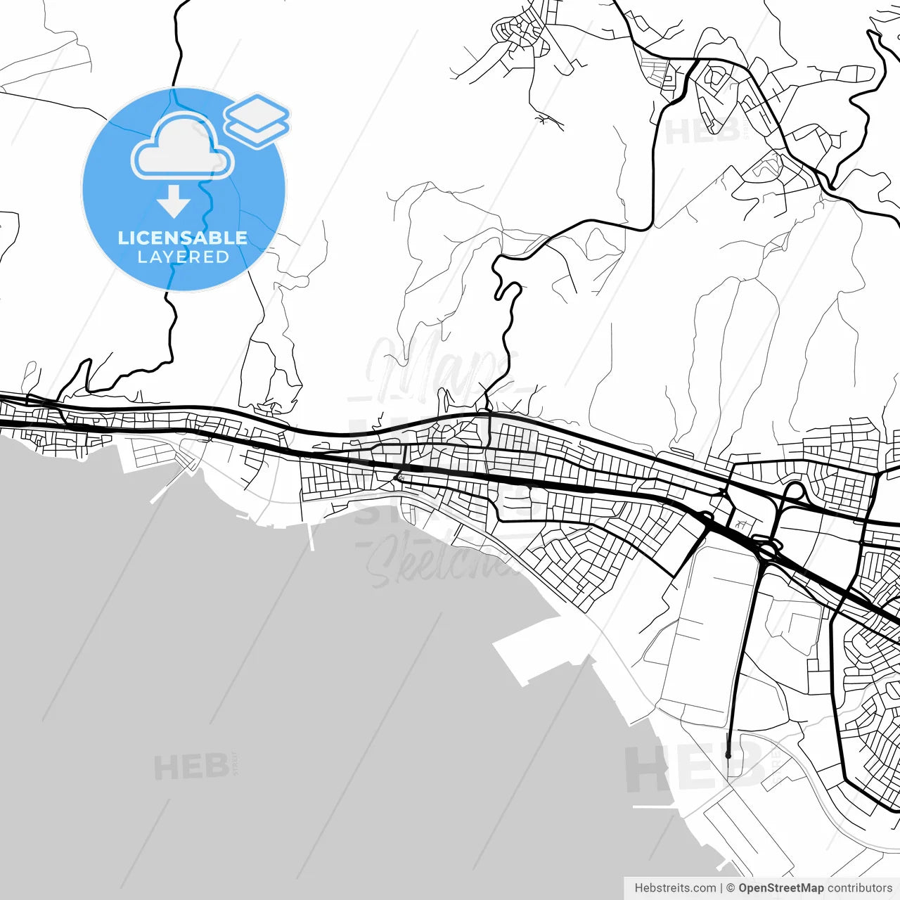 Layered PDF map of Körfez, Kocaeli, Turkey