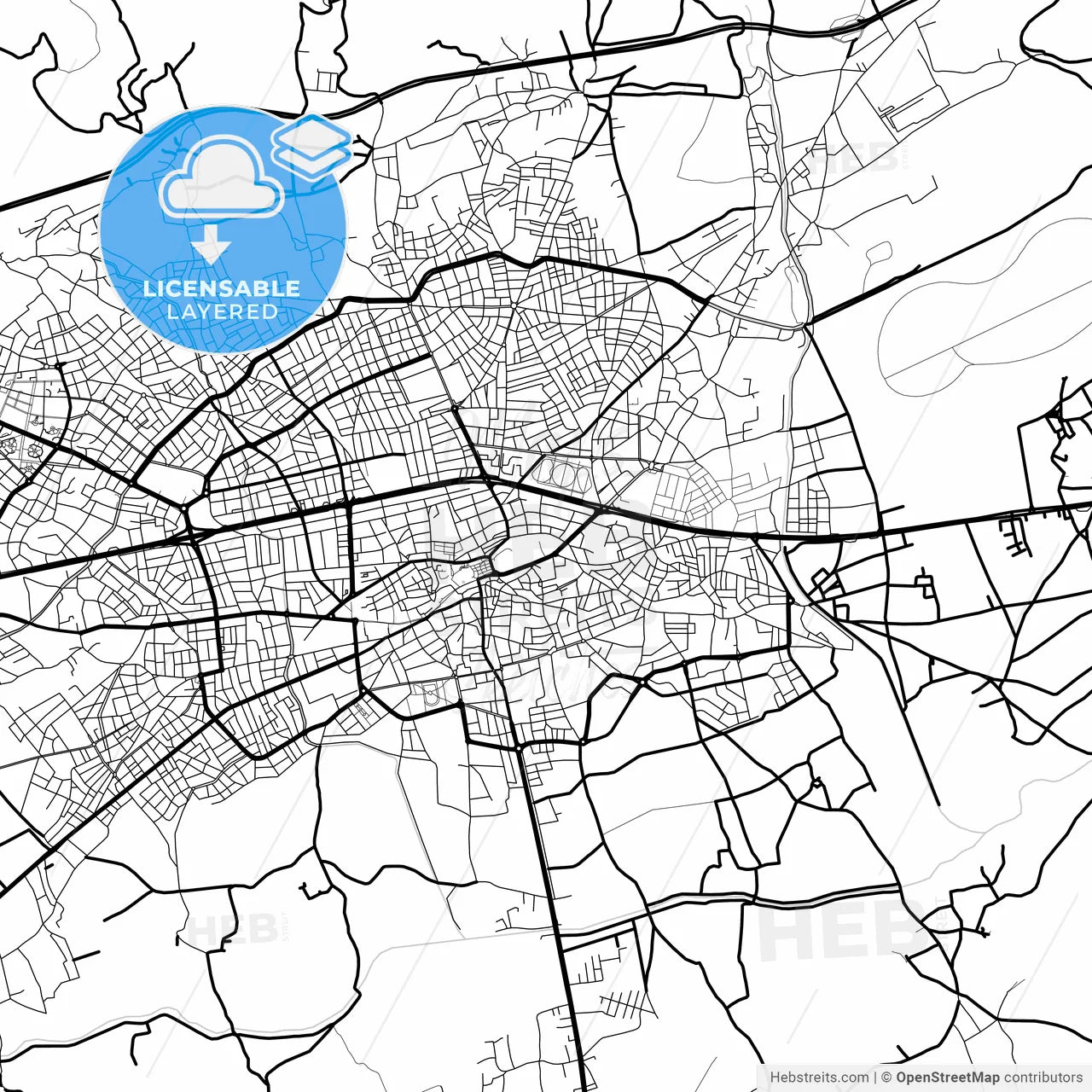Layered PDF map of Bolu, Bolu, Turkey