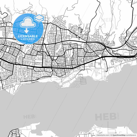 Layered PDF map of Derince, Kocaeli, Turkey